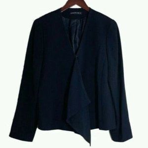 LAFAYETTE 148 New York Front Draping Black Blazer